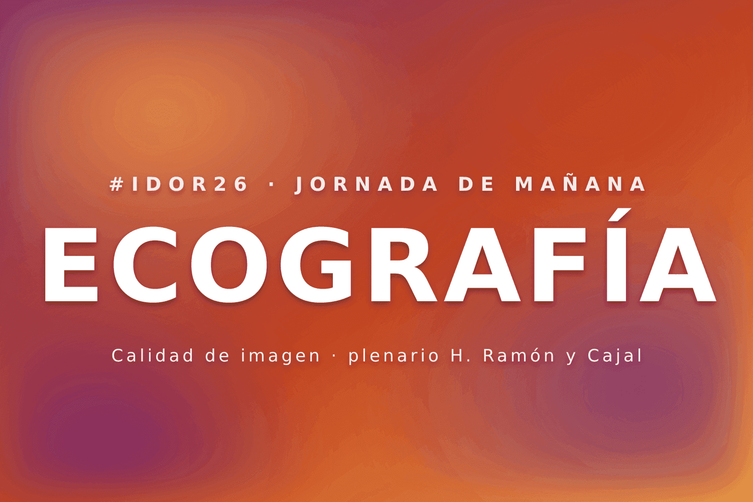 IDoR 2026 — Jornada de Mañana: Calidad de imagen en ecografía